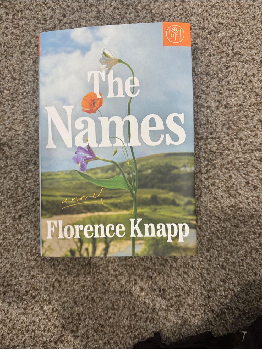 The Names by Florence Knapp — Sky Blue Floral Hardcover
